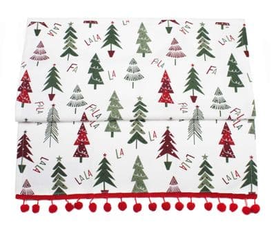 Fa La Christmas Tea Towel - 52cm x 72cm