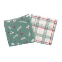 Festive Foliage Polyester Throws – Set of 2