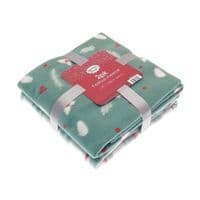 Festive Foliage Polyester Throws – Set of 2