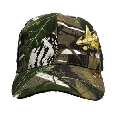 Forest Camo 5 Panel Baseball Cap – 100% Cotton Adjustable