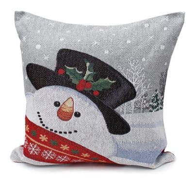 Frosty Snowman Christmas Cushion 45cm x 45cm