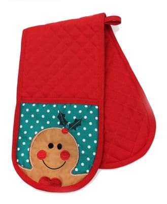 GINGERBREAD KISSES  Double Oven Glove 8