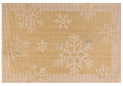 Gold Snowflake Jacquard Place Mat – by The Christmas Shop