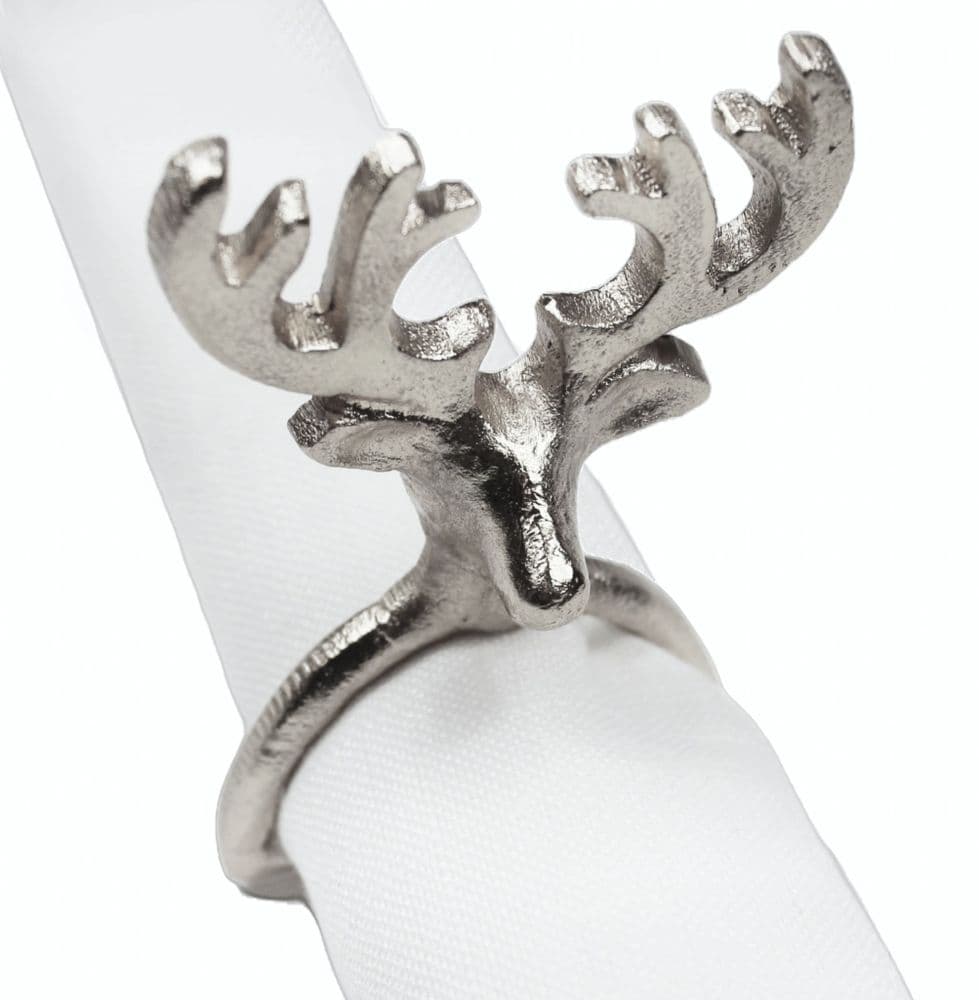 Reindeer Rng Hartwood Christmas Reindeer Napkin Ring Silver