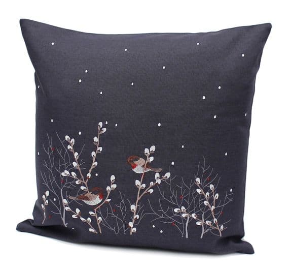 HEDGEROW Embroidered Complete Cushion 18