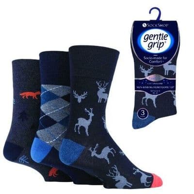 Highland Fun Feet Gentle Grip Socks – Non Binding Honey Comb by Gentle Grip