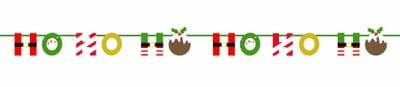 Ho Ho Ho Christmas Paper Bunting - 220cm