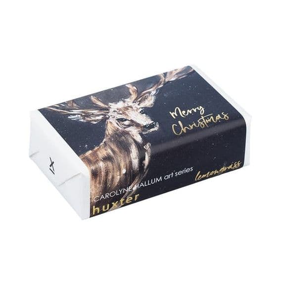 Huxter Bar Soap Carolyne Hallum Merry Christmas Stag - Lemongrass
