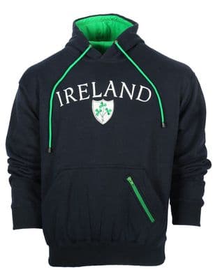Ireland Shamrock Embroidered Hoody - Live for Rugby
