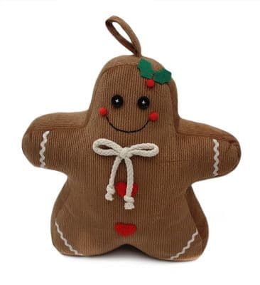 Jolly Gingerbread Man Christmas Doorstop