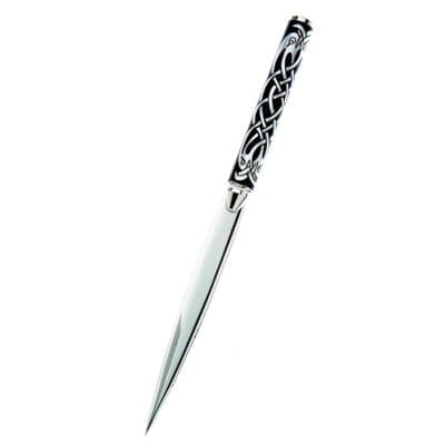 Letter Opener - Celtic Bird Brass, Rhodium Plated