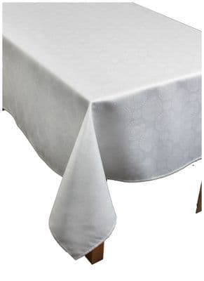 Magic Christmas White/Silver Table Cloth 67x 100
