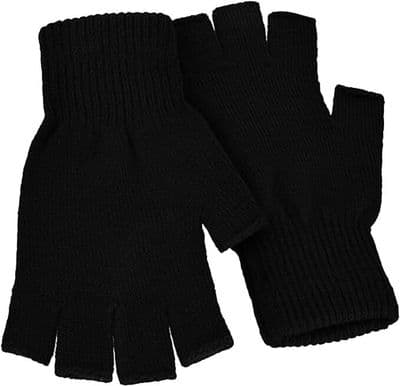 Men's Fingerless Thermal Gloves – Knitted Winter Warm Half Finger