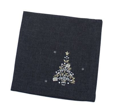 Midas Christmas Tree Embroidered Napkin - 45cm x 45cm