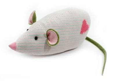 Minnie the Pink Striped Mouse Door Stop