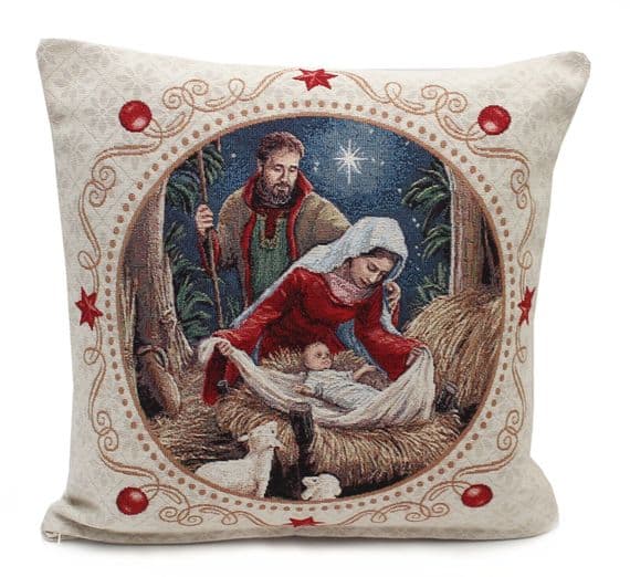 Nativity Christmas Scene Tapestry Complete Cushion - 45cm x 45cm