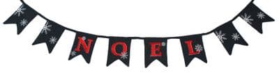 NOEL Embroidered Bunting 82