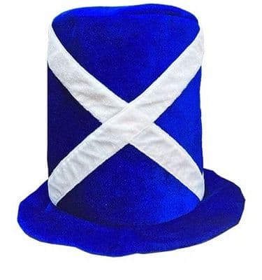 Novelty Scottish Saltire Flag Top Hat