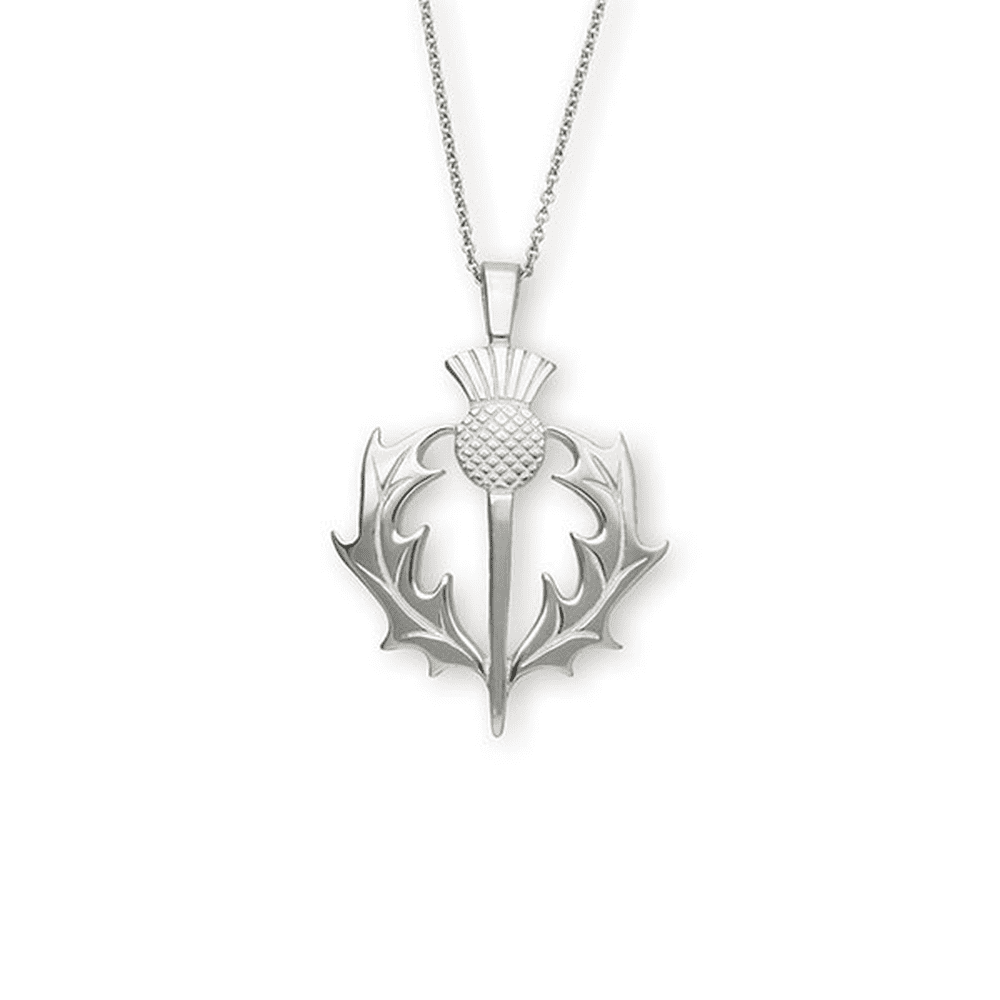 Sterling Silver Thistle Pendant | Classic Scottish Necklace | Handmade ...