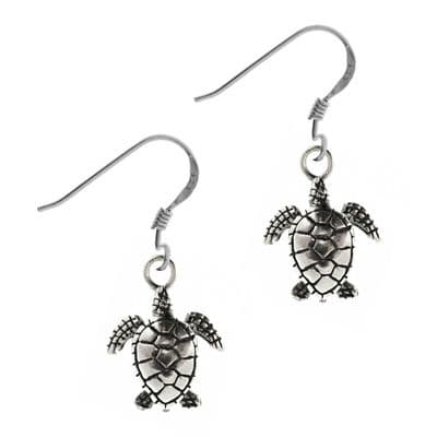 Outlander Inspired Sterling Silver Turtle Earrings