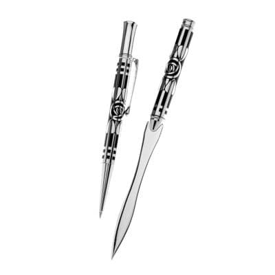 Pen and Knife Set - Mack Rose Arrow Etch