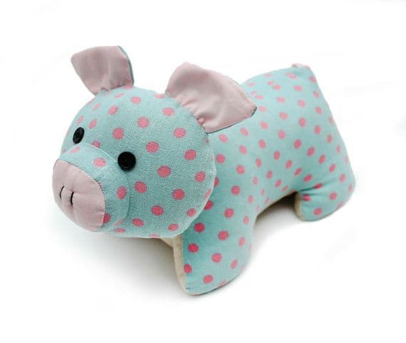 Perky Spotted Pig Door Stop