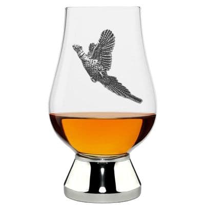 Pheasant “Glencairn” Whisky Glass – Pewter Base – 200 ml – Handmade