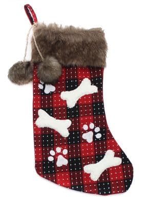 Playful Pup Christmas Stocking 27cm x 50cm