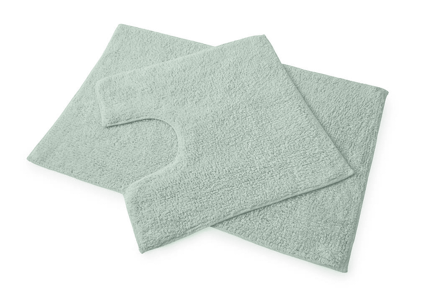 Premier 100 Cotton Bath and Pedestal Mat Set Mint Green