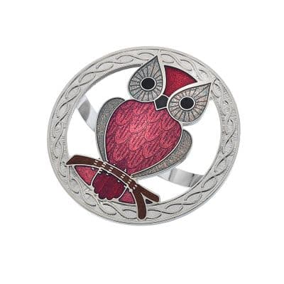 Red Owl Enamel Scarf Ring – by Sea Gems