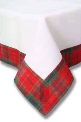 Red Tartan Plaid Table Cloth 34 x 34 in – Justina Claire by Justina Claire