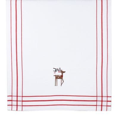 Rockin Reindeer Embroidered Guest Towel - Multicolour