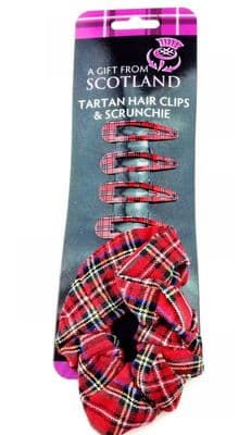 Royal Stewart Tartan Hair Clips & Scrunchie – Red by A Gift from Scotland