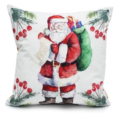 Santa's Wish List Christmas Cushion  43cm x 43cm