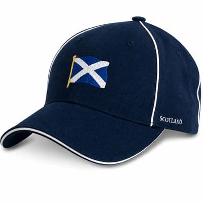 Scotland Baseball Cap 100% Cotton Adjustable Scottish Saltire Flag Hat