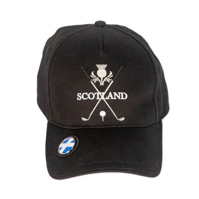 Scotland Golf Baseball Cap – Black – G01 by Thistle Products Ltd