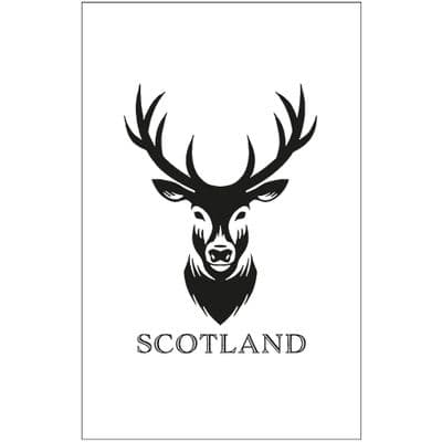 Scotland Stag Tea Towel – Scottish Kitchen Linen