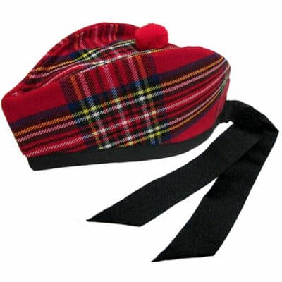 Scottish Classic Royal Stewart Tartan Glengarry Novelty Hat - One Size Adult - 50% OFF