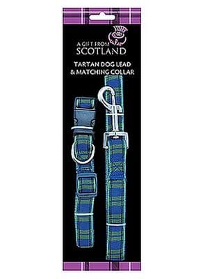 Scottish Tartan Dog Lead and Collar Set (Collar 32cm - 48cm and Lead 1.2m)