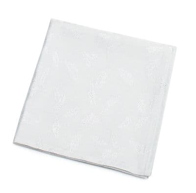Silver Holly Jacquard Napkin - White/Silver