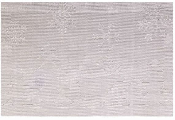 Jacquard Silver Stag Place Mat – Festive Design