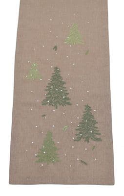 Snow Storm Embroidered Christmas Table Runner 14
