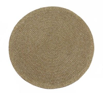 Solar Beaded Christmas Round Place Table Mat 12
