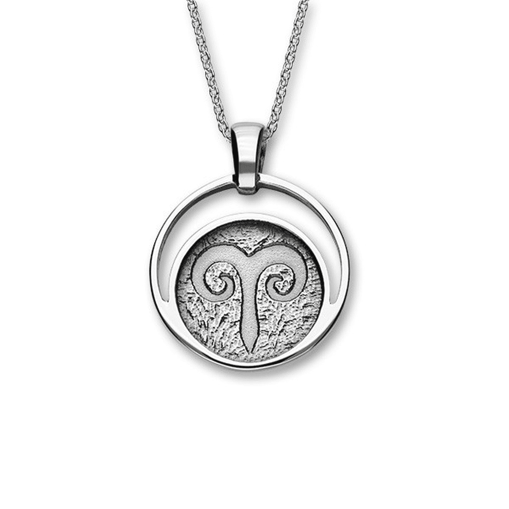 Sterling Silver Aries Zodiac Pendant | Traditional Scottish Jewellery ...