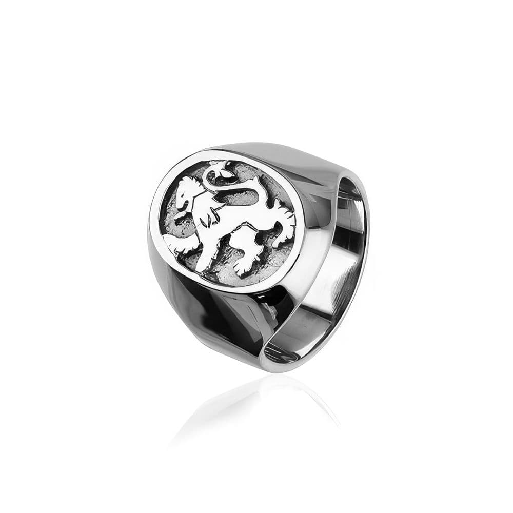 Sterling Silver Lion Rampant Signet Ring | Scottish Heraldic Jewellery ...