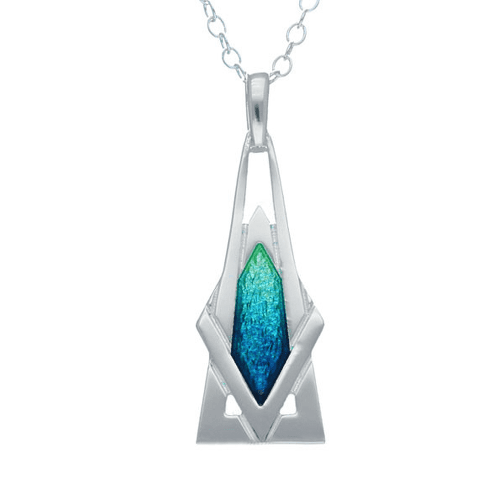 Sterling Silver Ritzy Pendant | Mangrove Enamel Necklace | Handmade in ...