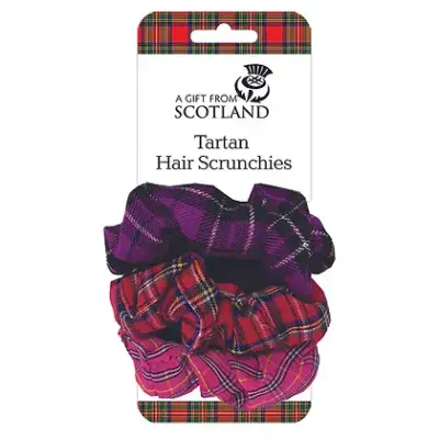 Tartan Hair Scrunchies – Pack of 3 by A Gift from Scotland