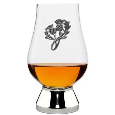 Thistle “Glencairn” Whisky Glass – Pewter Base – 200 ml – Handmade