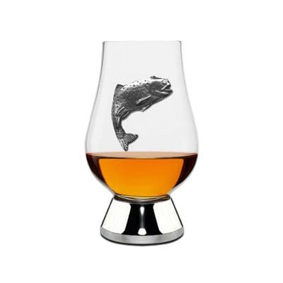 Trout “Wee Glencairn” Whisky Tasting Glass – Pewter Base – 70 ml – Handmade