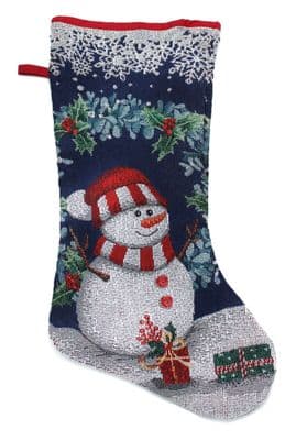 Twiggy Snowman Christmas Tapestry Stocking - 25cm x 46cm